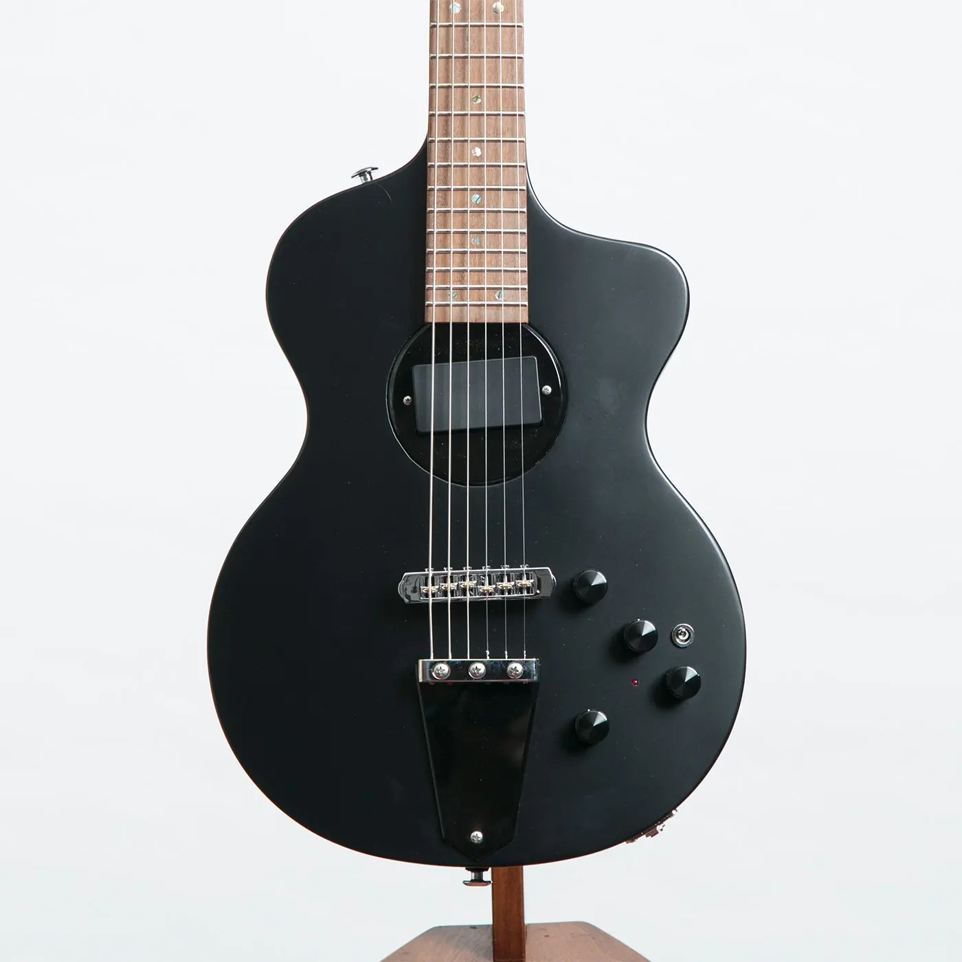 

Turner Model 1 Special C Electric Guitar, All Black Satin Limited Edition, Unbound Mahogany body, Lamination Heel Cap, Abalone D