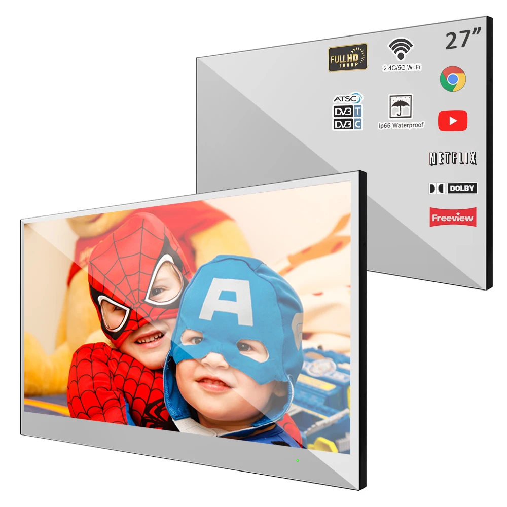 Souria velast 27 дюймов Android 7 1 Водонепроницаемый светодиодный зеркальный Телевизор Smart