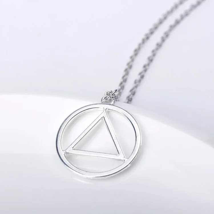 anime cosplay akatsuki hidan pendant necklace costume accessories hip hop metal triangle circle choker for women men |