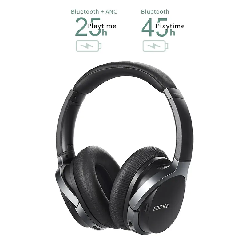 EDIFIER W860NB Bluetooth наушники ANC с активным шумоподавлением сенсорное управление 45h время работы Bluetooth V4.1 aptX декодирование