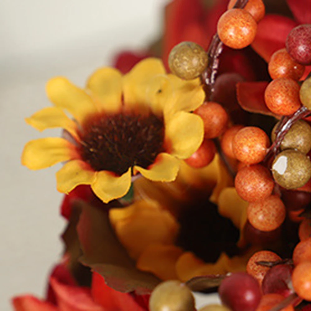 Artificial Pumpkins Maple Leaf Dried Flowers Pomegranate Table House Thanksgiving Halloween Autumn Fall Harvest Decoration | Дом и сад