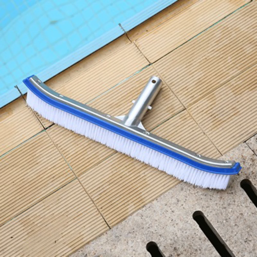 

Swimming Pool Brush Head Wall Brush Cleaning Tool Plastic Curved For Pond Spa Hot Spring Pools Spa Wall Floor Scrubber Cleaner