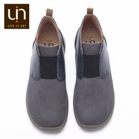 uin queensland series autumwinter microfiber suede ankle boots for men casual outdoor shoes black fashion boots lightweight