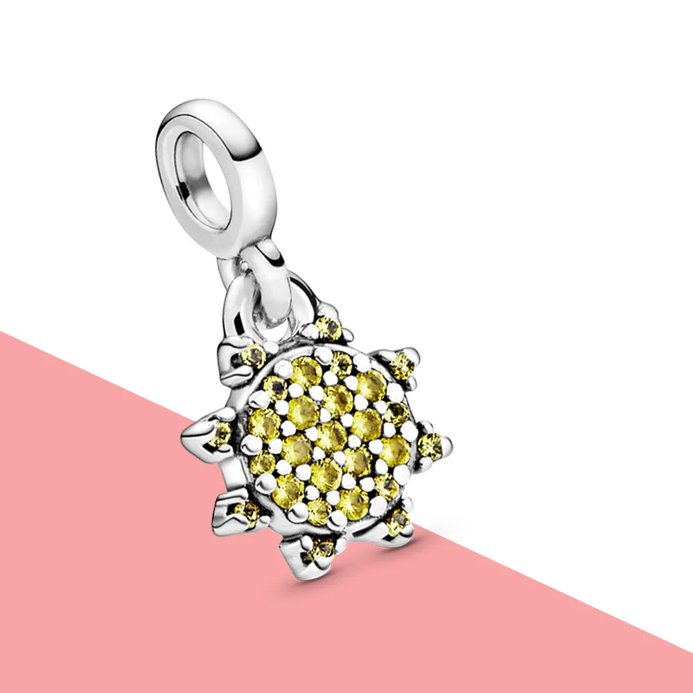 

charms silver 925 original yellow Zircon sun ME charm Fit Original Pandora me bracelet for jewelry Women