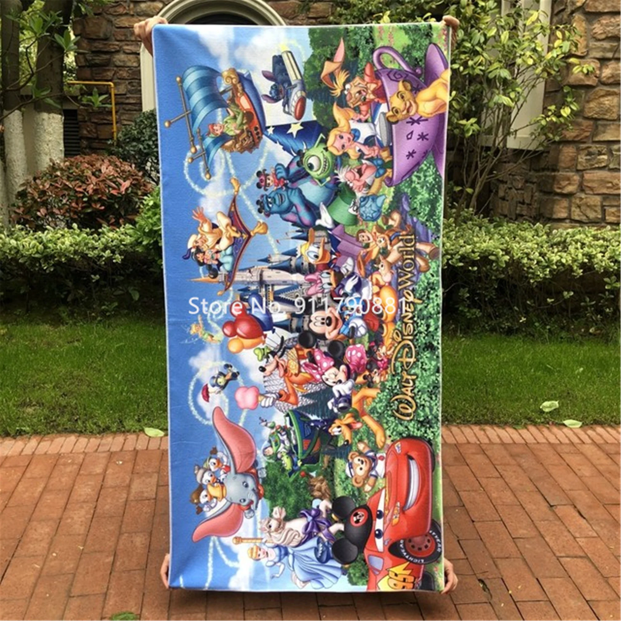 

Disney Winnie-the-Pooh Stitch Mermaid Soft Bath Towel Boys and Girls Beach Swimming Towel Bathroom Supplies Home Textile