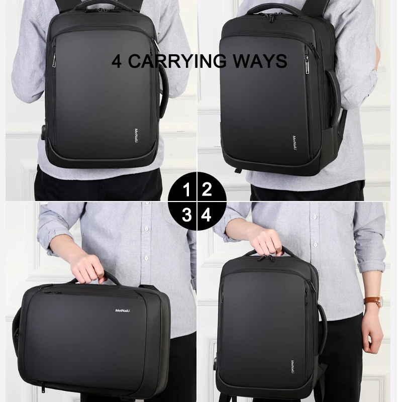 

Multifunctional Laptop Backpack men's wallet anti theft USB large capacity wear resistant Travel Business School Backpack