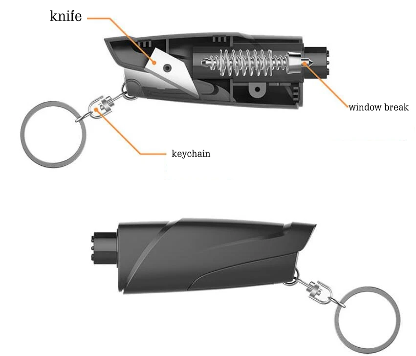 

Self-defense Stab Cone Emergency Window Breaking Hammer Escape Self-defense Car Multifunction Durable Safety Lifesaving Hammer