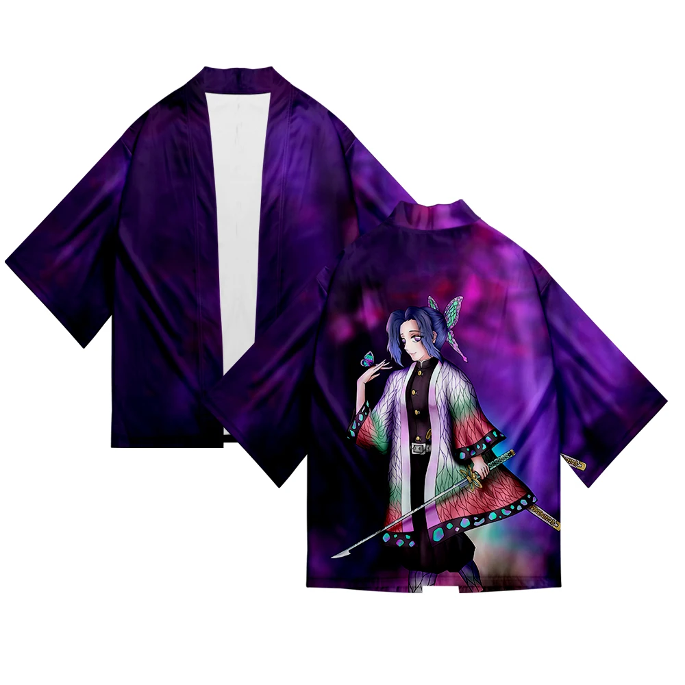 Кимоно для женщин и мужчин японское кимоно косплея рассекающее демонов рубашка в