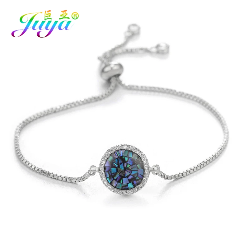 White Gold Juya модные золотые/серебряные/розовое золото регулируемые цепочки Шарм ракушка Evil Eye браслеты для женщин греческий глаз хамса, амулет Фатимы браслеты поставки - Окраска металла: White Gold