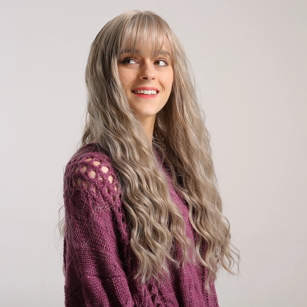 Парик ESIN для косплея чернокожих женщин длинные вьющиеся светлые и коричневые