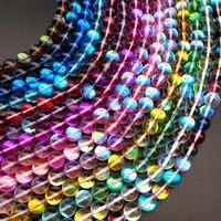 high quality color changing glass stone 681012mm smooth round necklace bracelet jewelry loose beads 38cm wk149