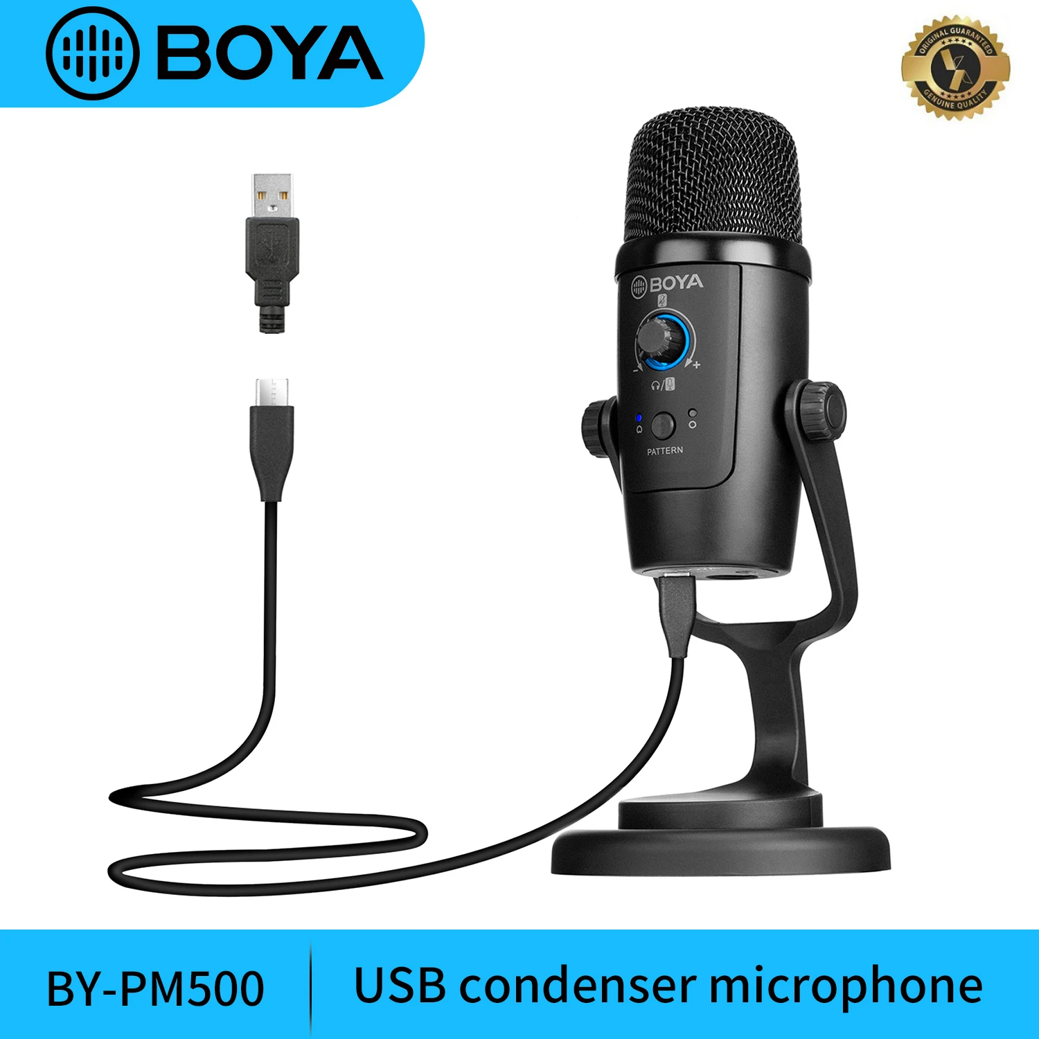 

BOYA BY-PM500 настольный микрофон, совместимый с компьютерами, USB-порт и Type-C смартфон для подкастинга, видеоконференций