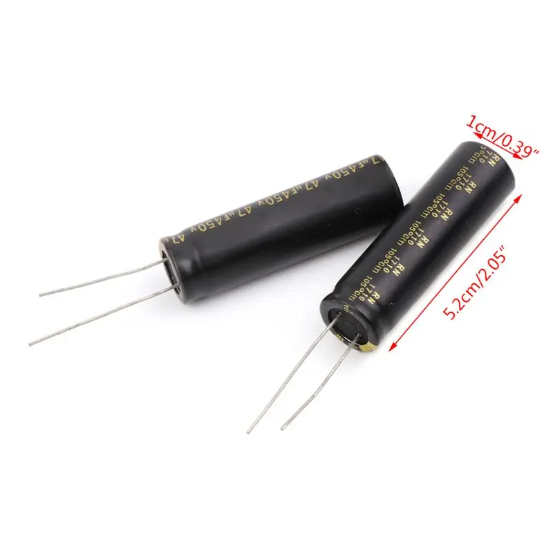 

2021 New 5pcs 450V 47UF Aluminum Electrolytic Capacitors For LCD TV LED 13x42mm