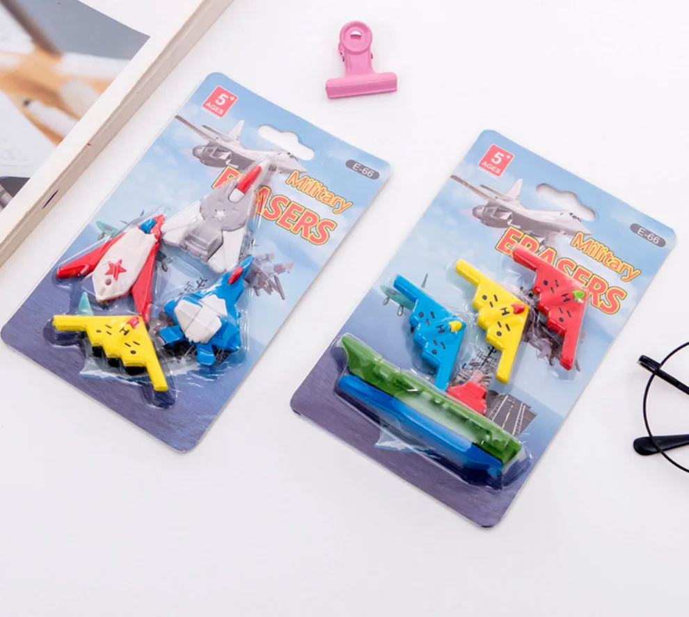 Ластики 4 шт./1 упаковка школьный резиновый подарок для девочек и мальчиков милый