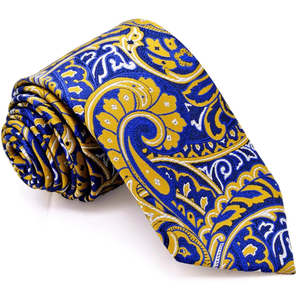 Разноцветные мужские галстуки с узором пейсли цвета: фуксия красный синий