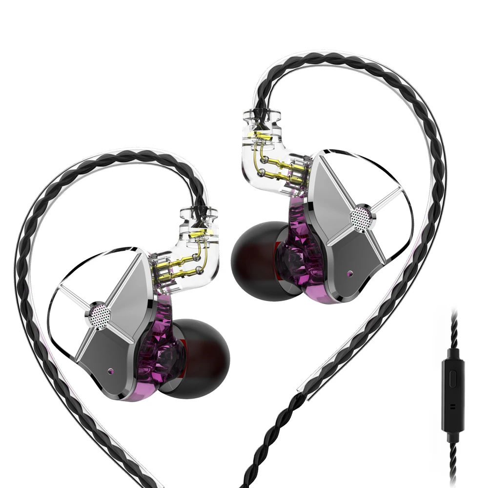 Гибридные Hi Fi наушники вкладыши TRN ST1 1BA + 1DD IEM с магниевым акриловым корпусом