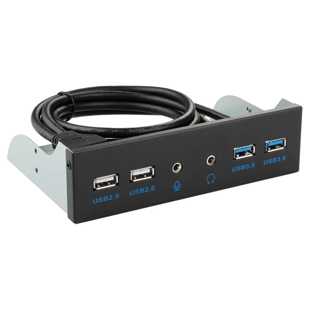 

5.25" PC Desktop Chassis Front Panel USB Hub Connector Adapter 2 USB 3.0 Port and 2 USB 2.0 Port for Computer Case CD Drive Pan