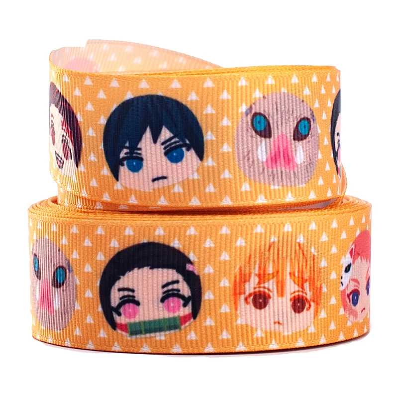 Новая Милая японская мультяшная корсажная/атласная лента kimetsu no yaiba 5 ярдов 16 мм/25