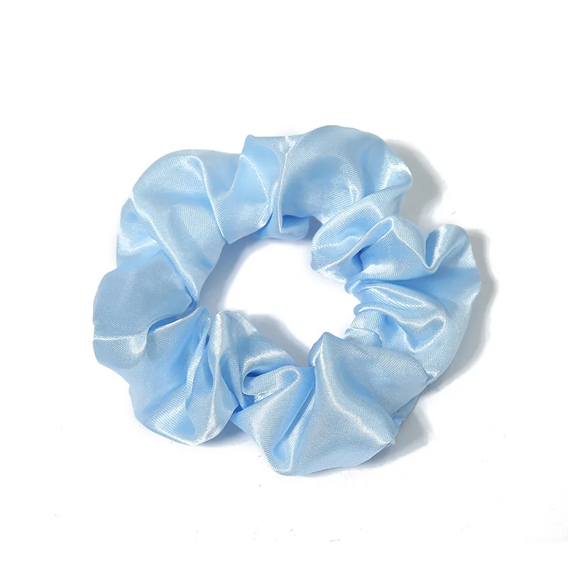 60Pcs/Lot Women Satin Scrunchies Solid Hair Bands for Girls Fashion Hair Tie Ponytail Holder Gum for Hair Accessories