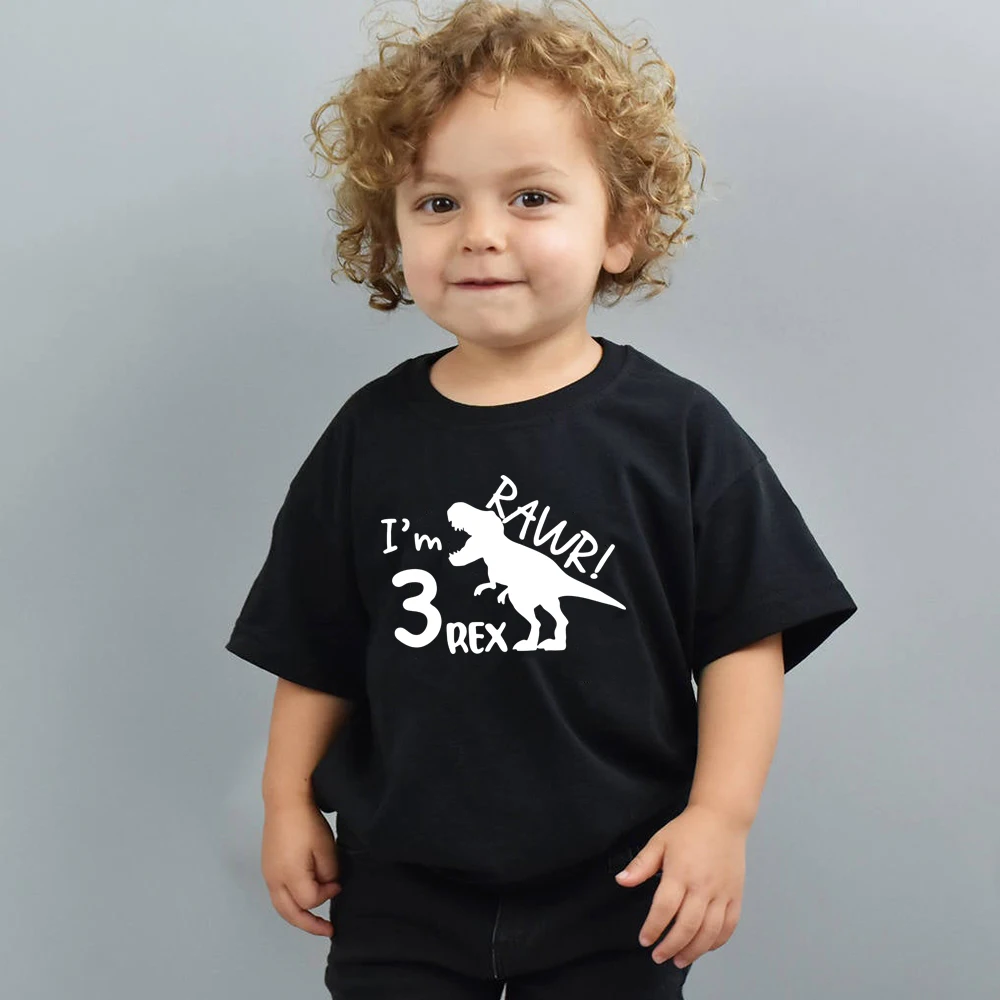 

Rawr Im 2, Im 3 Rex Dinosaur Baby Boy 2nd 3rd Birthday Shirt Flip T Shirt Kids Funny Shirt Dinosaur Graphic Tee Clothes