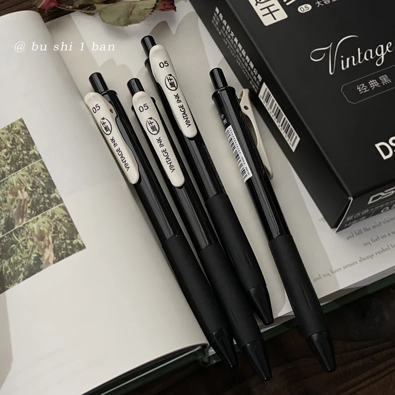 

Black Neutral Pen 0.5mm Simple Quick Drying Press The Signature Pen Office Students Can Change Refill With Water Stationery