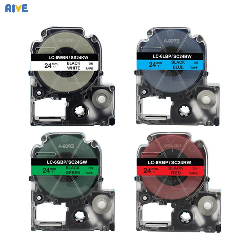 Aive 24 мм этикетки SC24YW совместимы с EPSON LW-700 600P 1000P Z900 kingjim SR3900C SR550C принтер для
