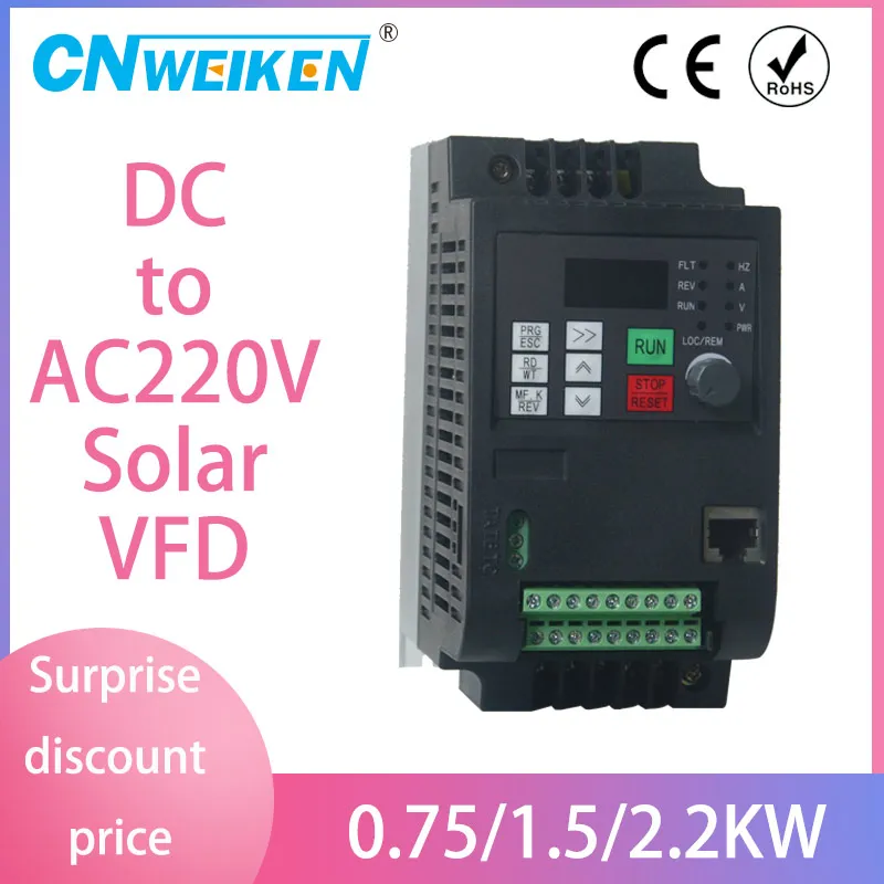 Солнечный 220 кВт/4 кВт/кВт DC220V-380V вход VFD 3-фазный выходной преобразователь частоты