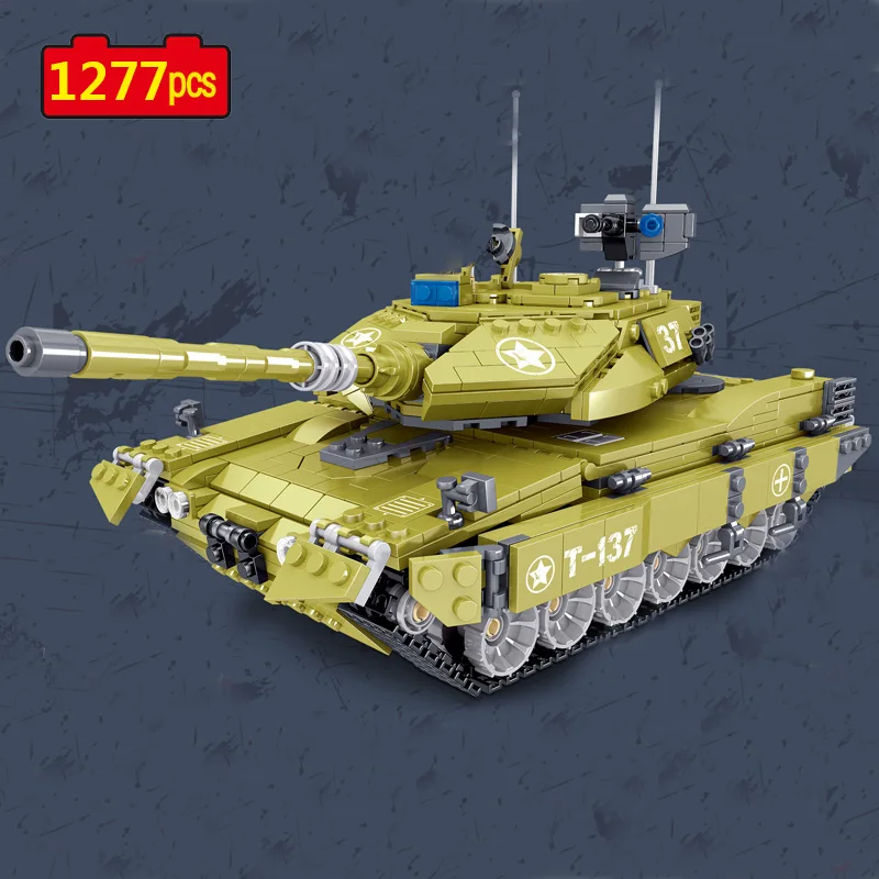 

Military series World War German Leopard 2A7 Main Battle Tank Weapon soldier DIY Model Building Blocks Bricks Toys Gifts
