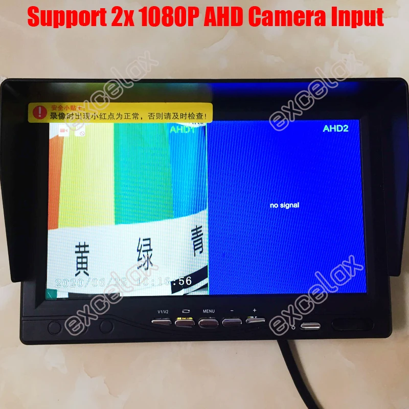 2CH SD карта Запись 1080P AHD 7 дюймовый дисплей Мобильный монитор DVR хранилище