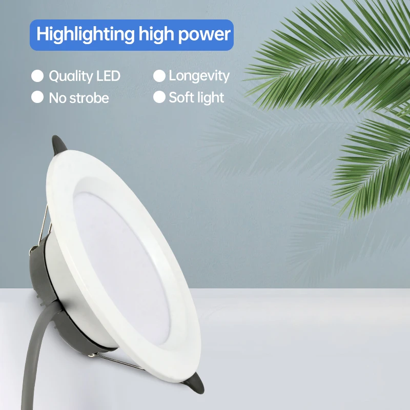 

5W 7W 8W LED Downlight Round Recessed Lamp Led Bulb Bedroom Kitchen Living Room Indoor White And Warm LED Spot Lighting