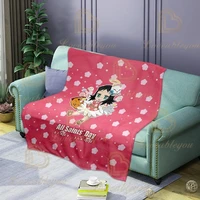 japanese anime q 3d print nap blanket soft and comfortable velvet bedspread modern anime travel blankets