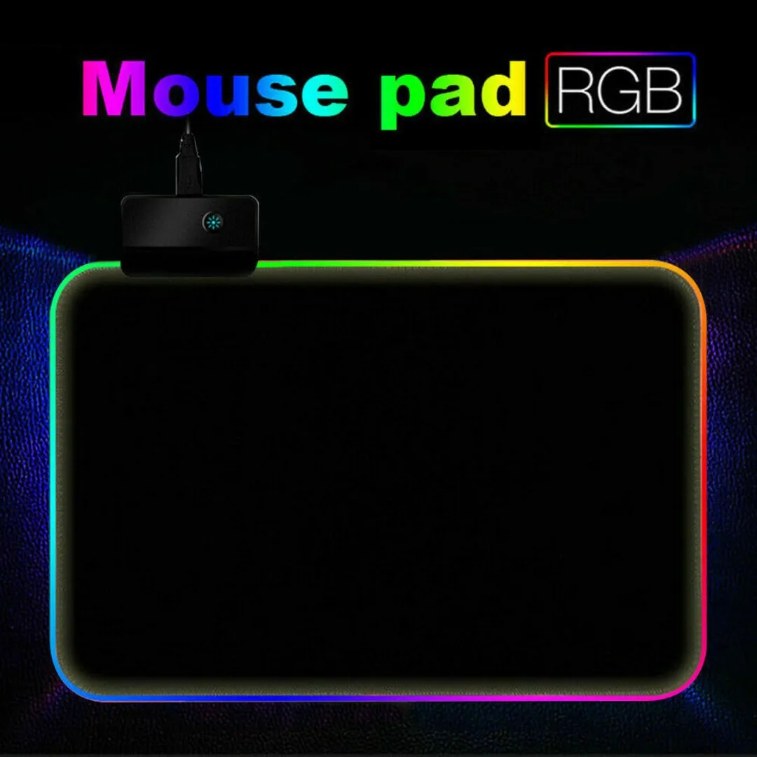 

300*250 мм цветной RGB светодиодный игровой коврик для клавиатуры, Настольный коврик для ПК, ноутбука, коврик для мыши, большой коврик для мыши с ...