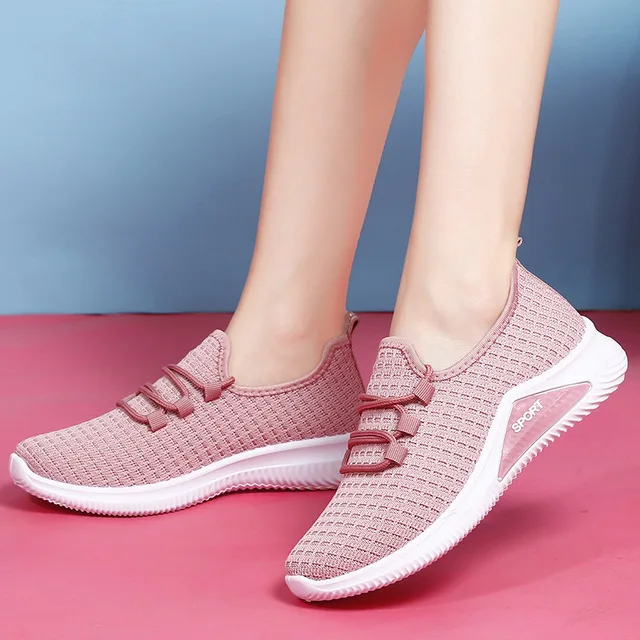 Женская повседневная обувь модные дышащие кроссовки на плоской подошве со