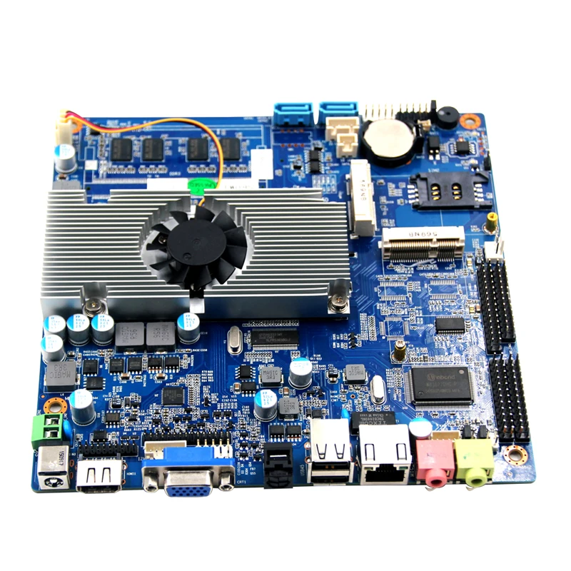 Дешевые мини Материнские платы itx Intel Baytrail N2800 процессор NM10 Express чипсет на 2G ddr3 4 * COM