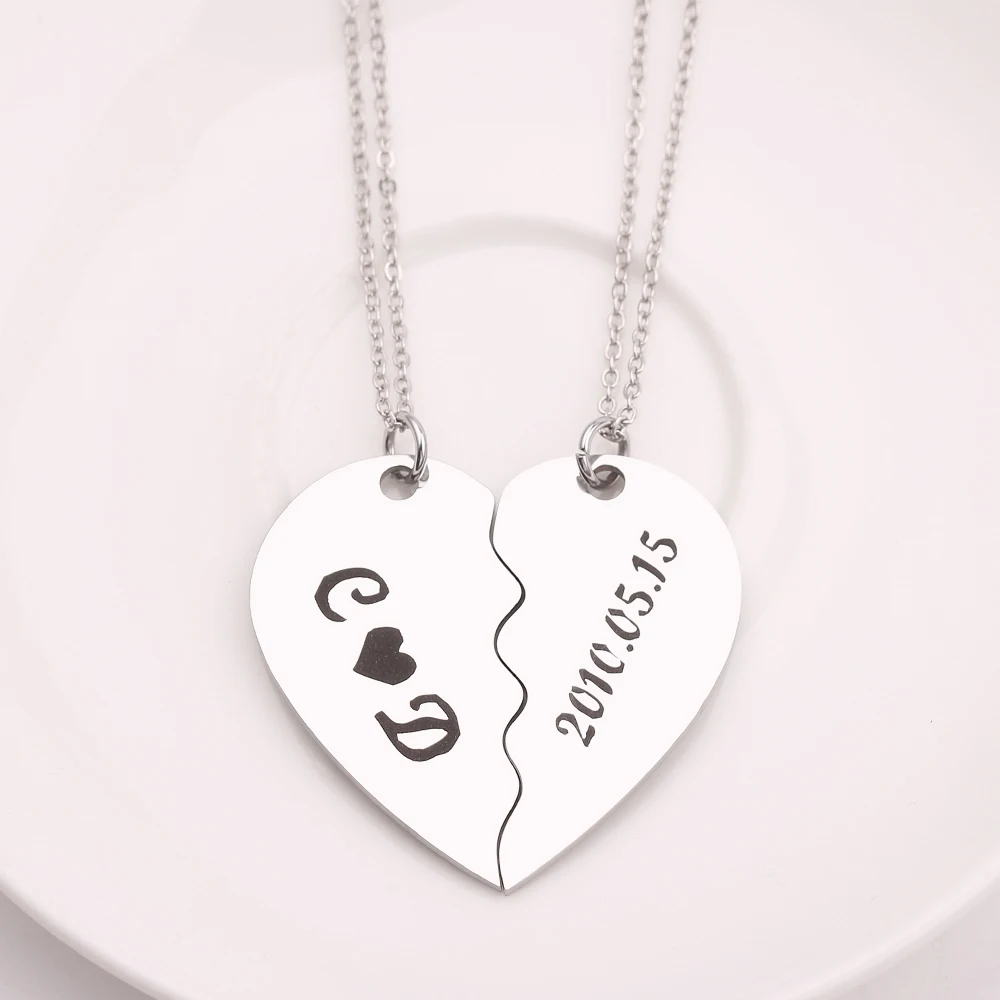 Модные четыре стороны гравировки персонализированные квадратные бар колье с