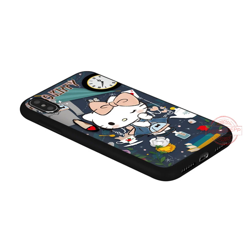 WEBBEDEPP Hello kitty Мягкий Силиконовый ТПУ чехол для телефона iPhone 5 6 7 8 Plus X XS XR Max 11proMax |