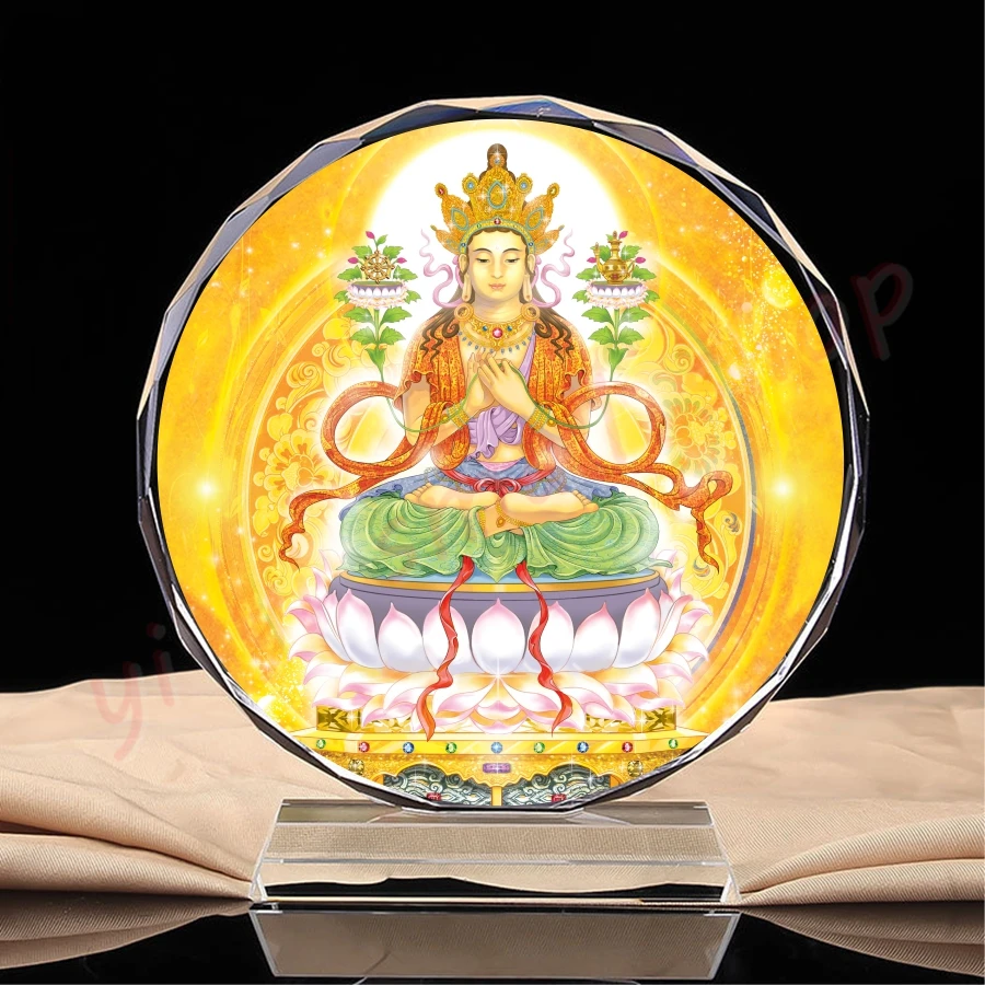 Статуя Будды Namo Maitreya тантрическая танка медитация в позе лотоса хрустальные