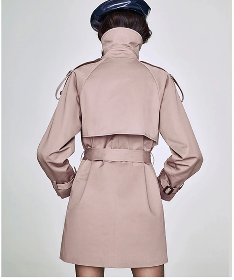 Женское длинное двубортное пальто элегантная ветровка верхняя одежда весна 2020