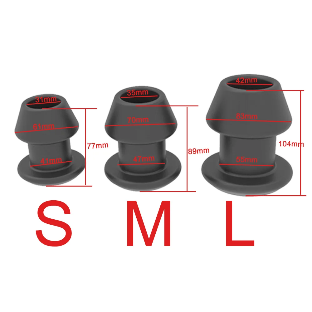 Анальная пробка Анальный расширитель эспандер силиконовый полый фаллоимитатор