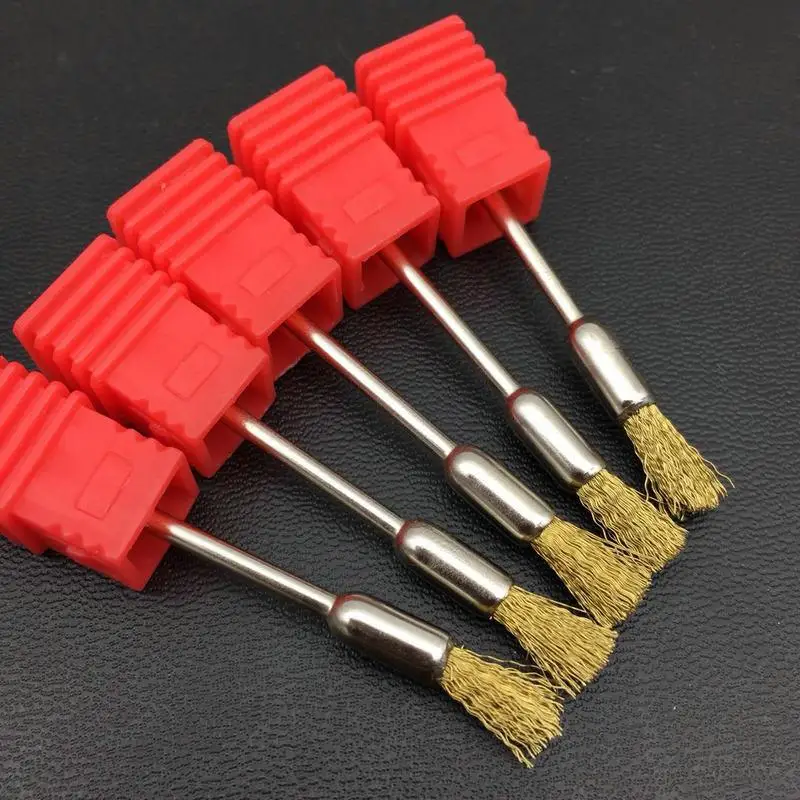 1 шт. Золотая щетка для чистки ногтей|Принадлежности дизайна ногтей| |