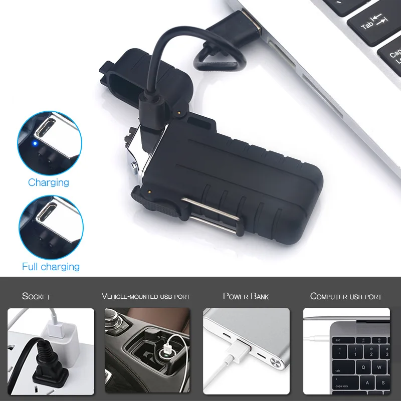 

1PCS USB Rechargeable Electric Lighters Smoke Gadgets Windproof Waterproof Plasma Touch Sensor Lighter Dropship Suppliers