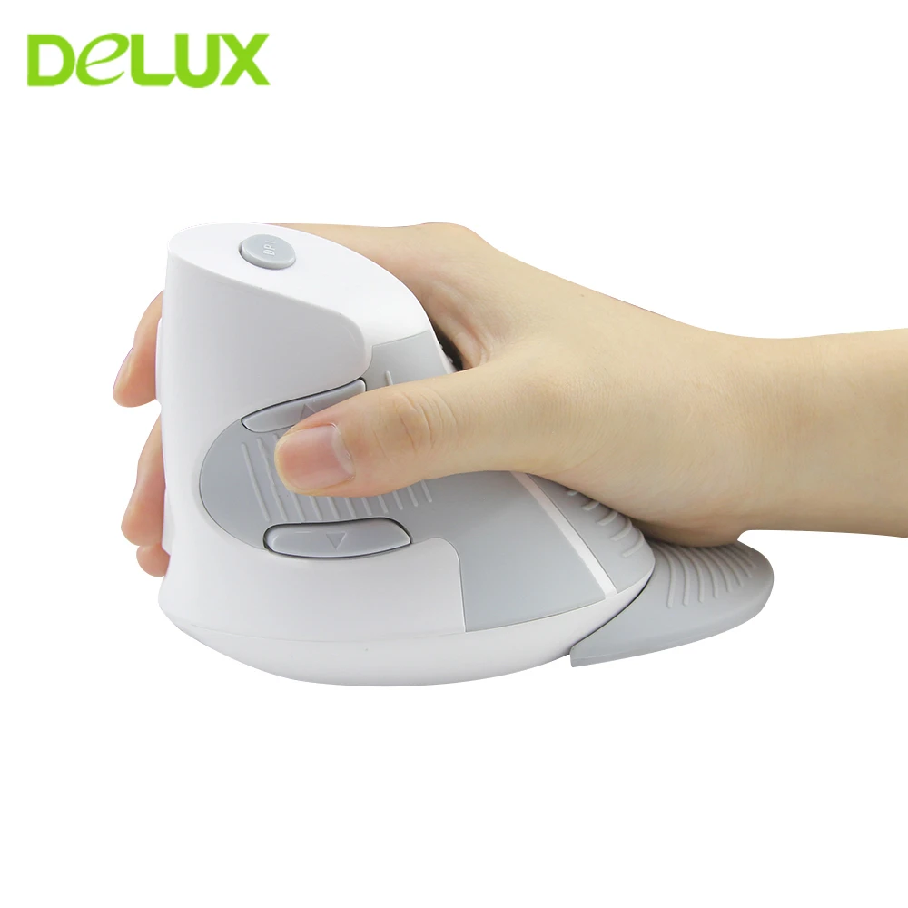 Delux M618 Wireless 2.4G Vertical Mouse Ergonomic Computer Gaming Healthy Mause 1600 DPI USB Optical 5Buttons Mice For Laptop PC