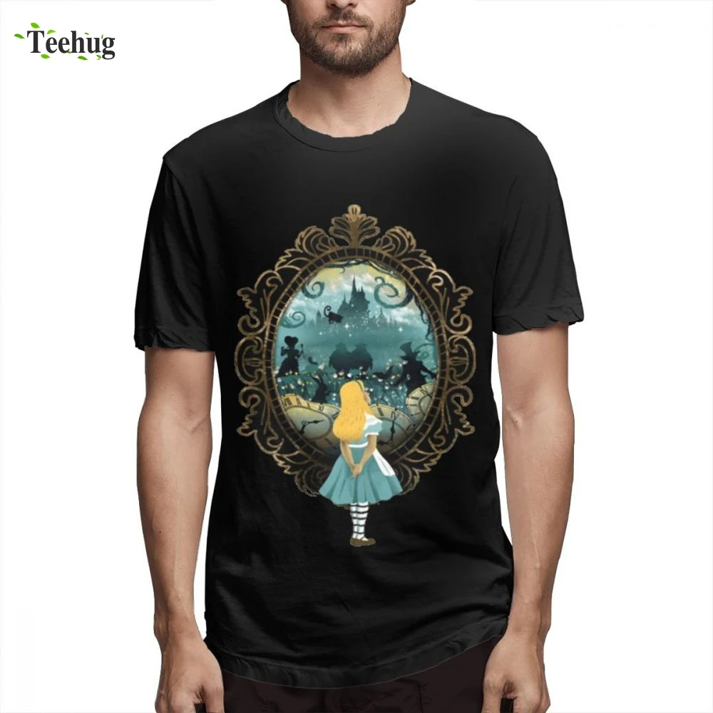 Забавная футболка с надписью Jabberwocky Look Glass Алиса в стране чудес забавная уличная