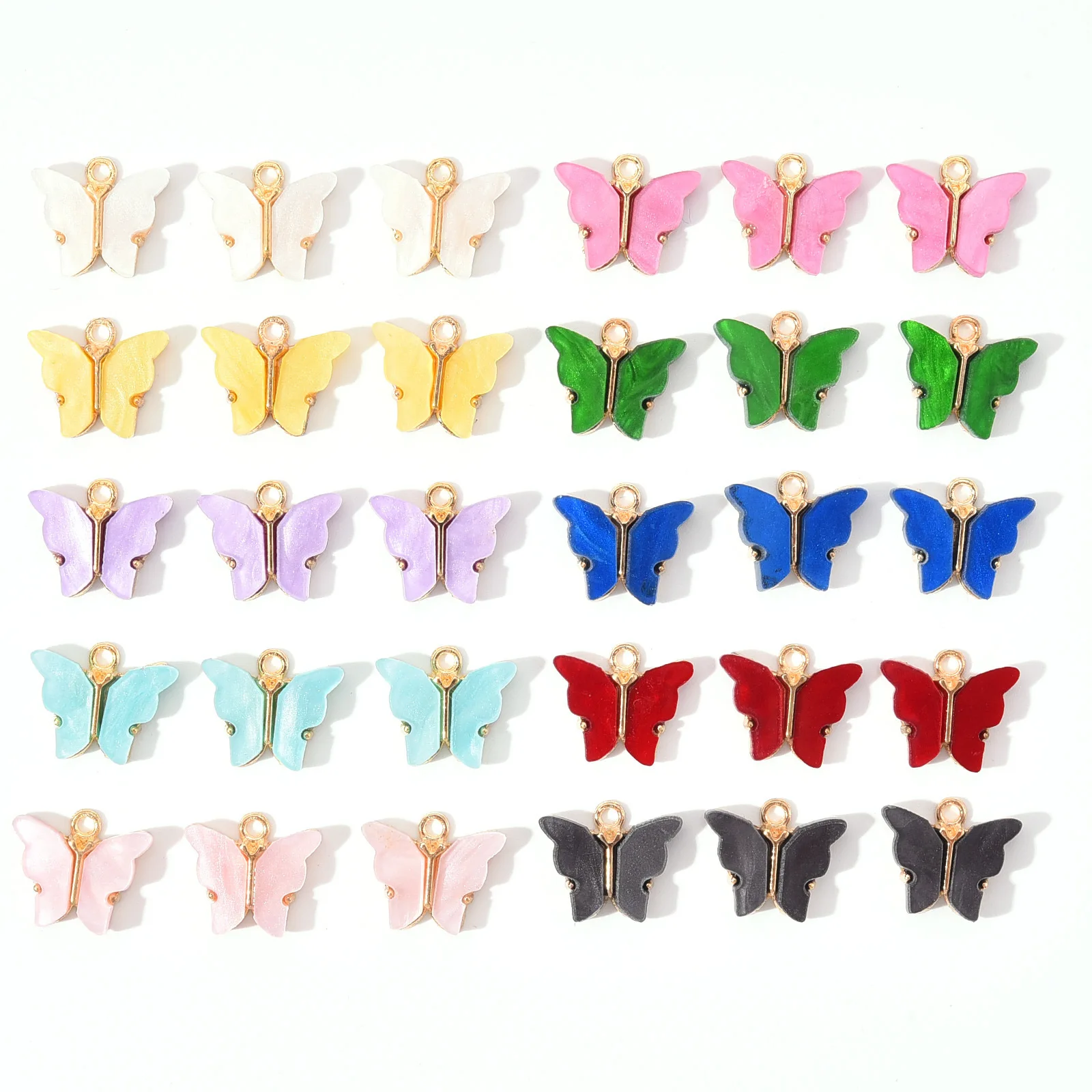 

Alloy Small Metal Butterfly Necklace Keychain Bracelets Pendant Bracelet Accessories DIY Ornament Jewelry Making