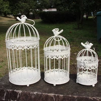 iron metal bird cage decoration hanging flower wedding candle holder jewelry