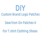 Пользовательские брендовые нашивки с логотипом для одежды, самодельные наклейки с термоклейкой надписью, горячая фиксация, искусственная вышивка, аппликации