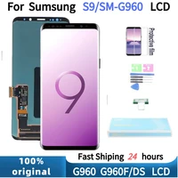 100original super amoled lcd screen for samsung galaxy s9 lcd g960 g960u g960fds lcd display touch screen digitizer assembly