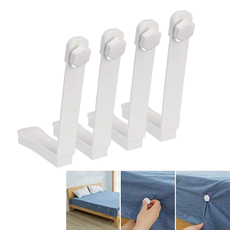 

4Pcs Bed Sheet Clip Non-slip Quilt Covers Sheet Mattress Holders Gripper Fastener Fixing Clips Angle Fixed Buckle