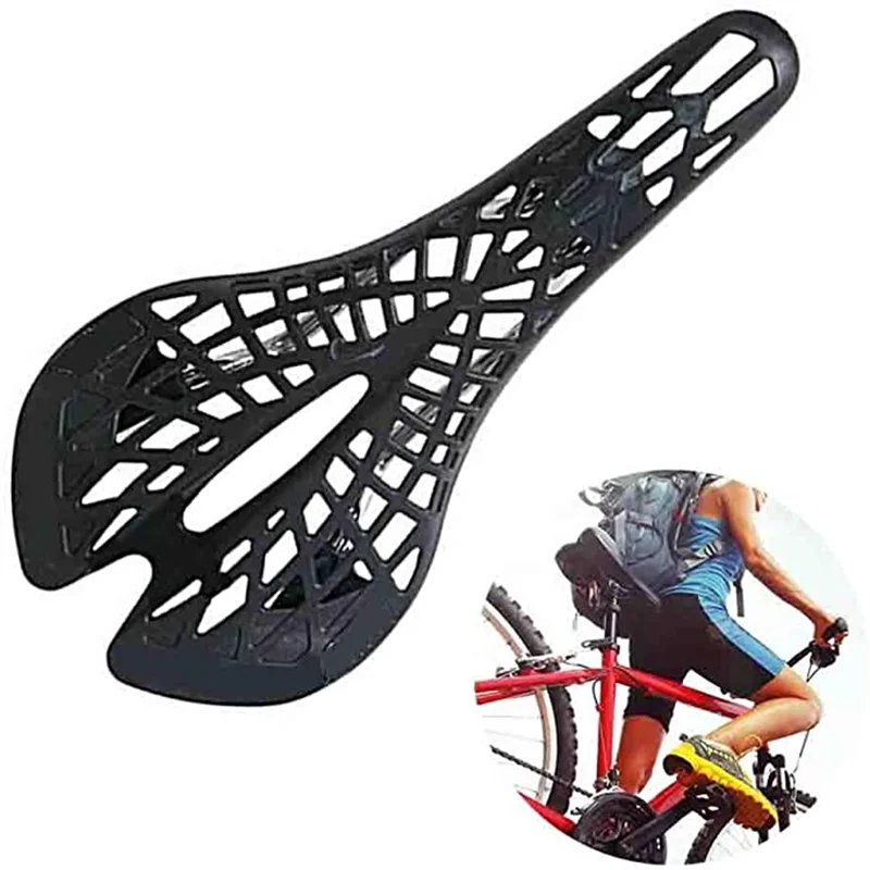 

MTB Bike Saddle Seat Super Light Plastic Bicycle Saddle PVC Cushion Seat Bicicleta Parts Riding Cycling Equipment 6 Colors