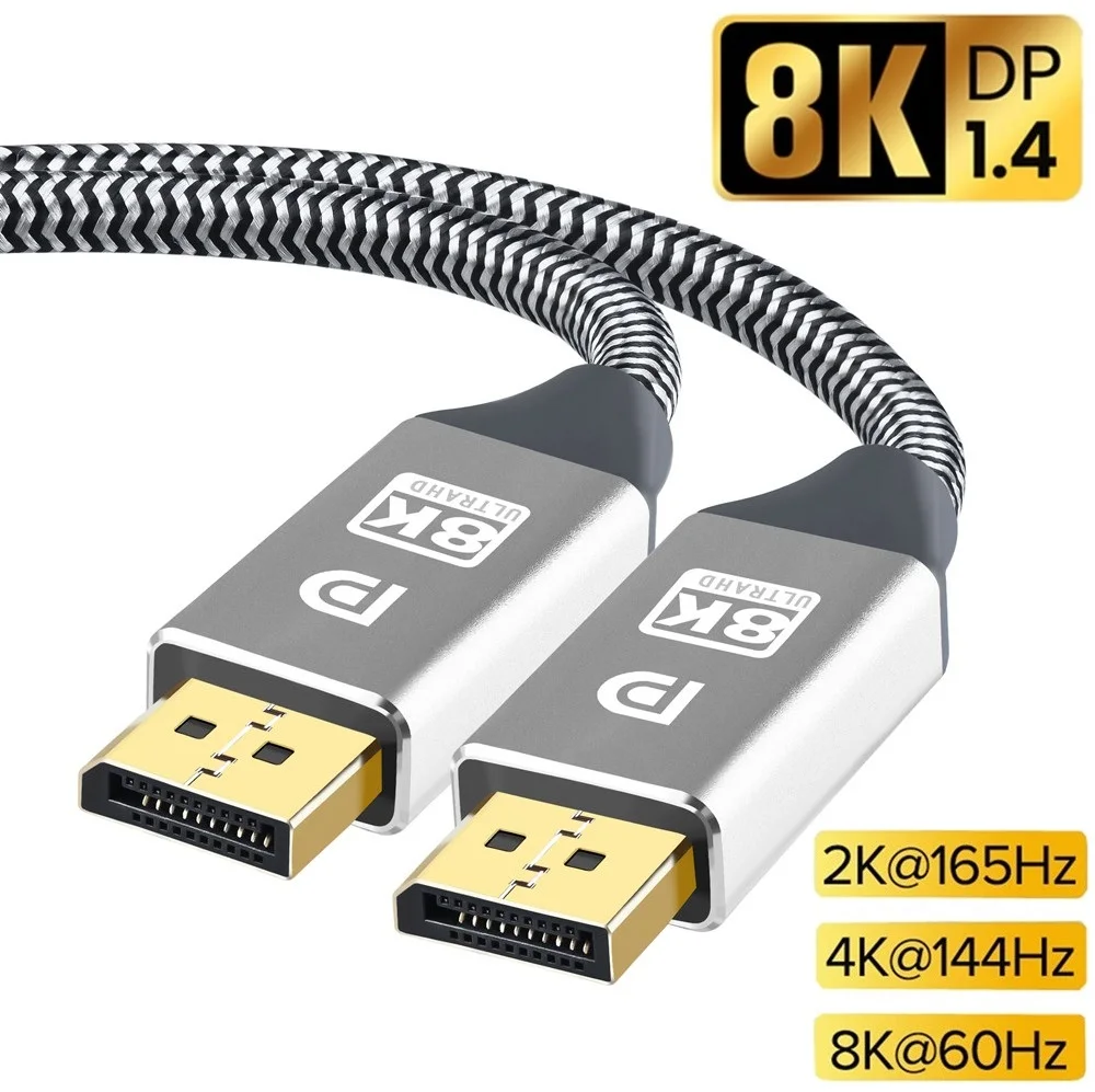 

Displayport Cable 8K DP 1.4 Display Port Cable For Xiaomi TV Box PS4 Audio Video Cable PC Laptop Projector DP1.2 DP1.4 Cable